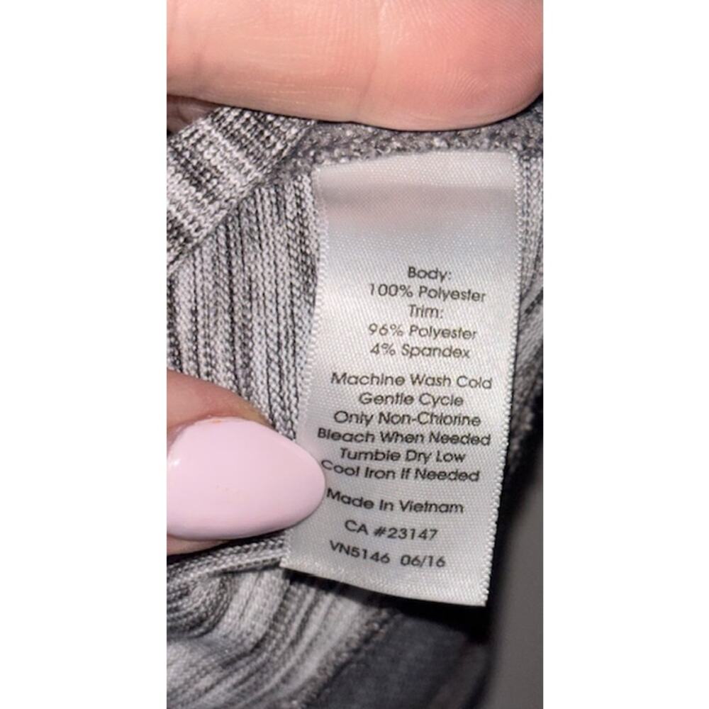 Talbots Space-Dyed Knit Poncho One Size Black White Heathered Casual Hoodie - Picture 4 of 9